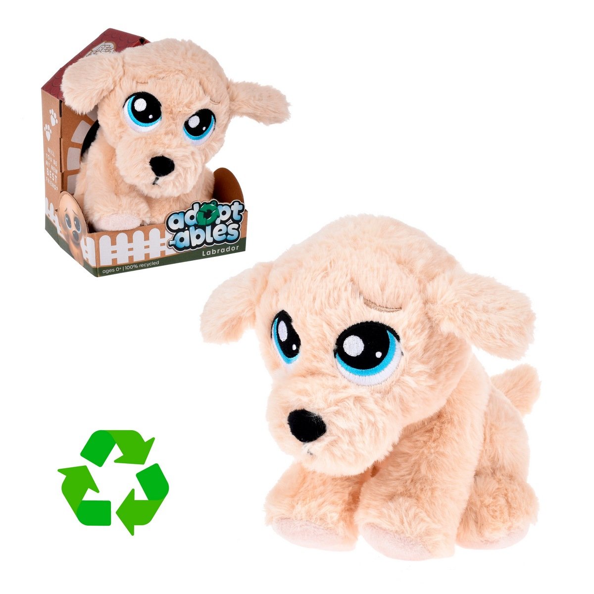 Perro Peluche Material Reciclado Resoftables - Labrador